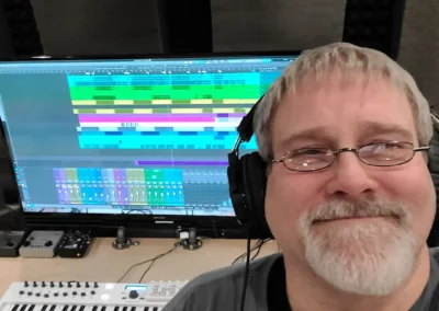 Audio engineer, Hard at Work.